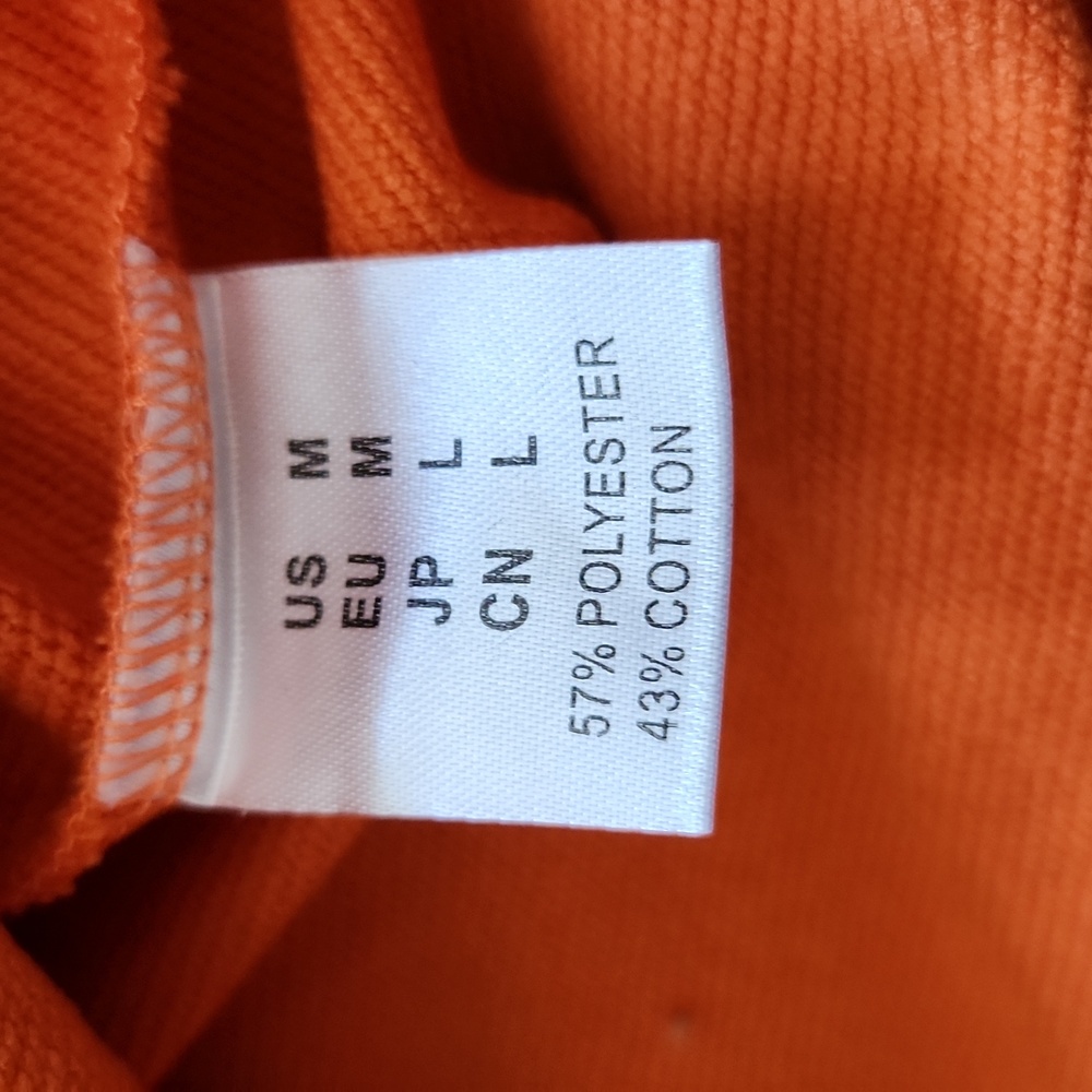 Orange sweatshirt 1/4 zip pullover Unisex Sz M running visible biking outdoors - Picture 9 of 9